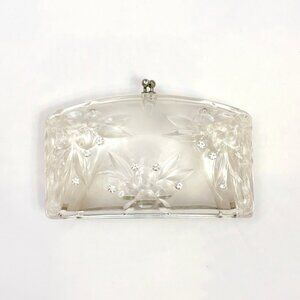 Vintage Lucite '50s clear clutch purse